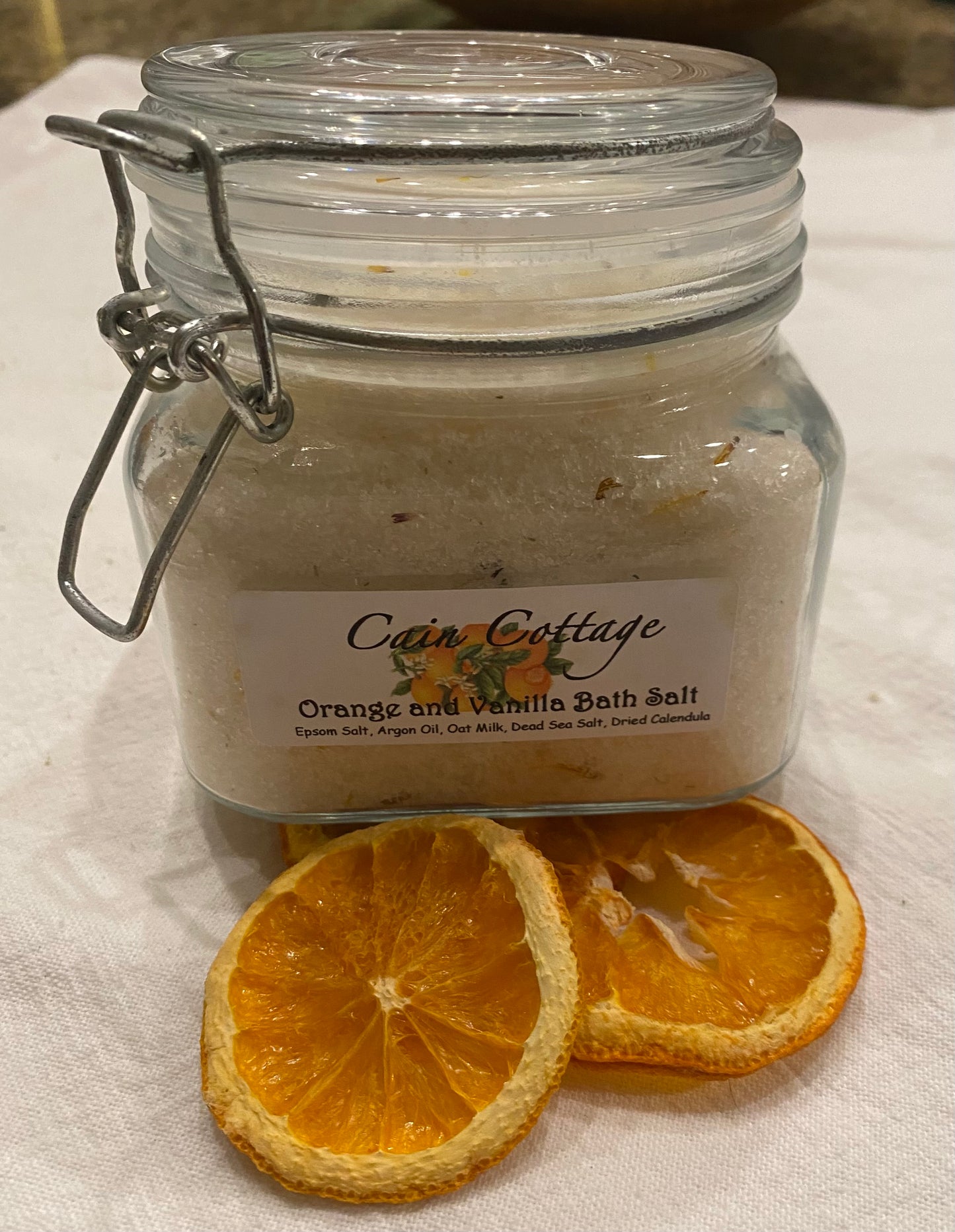 Orange and Vanilla Herbal Bath Salt