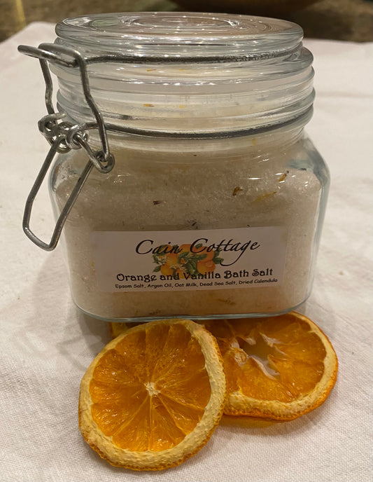 Orange and Vanilla Herbal Bath Salt